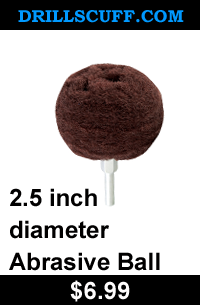 drill powered abrasive ball
